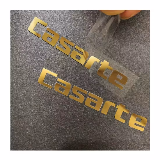 Top Quality Custom Unique Nickel Engraved Embossed Metal Logo Sticker with Self Adhesive