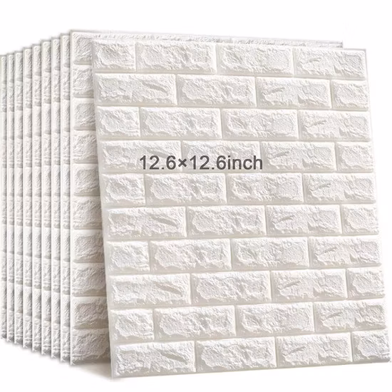 Autocolante de parede de tijolo de azulejo 3D macio